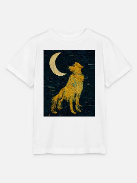 Hund Mond Gemälde - Stanley/Stella Kinder T-Shirt MINI CREATOR  - Weiß