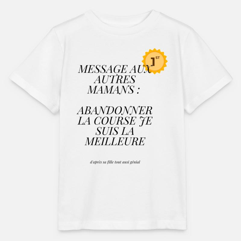 message aux autres mamans - T-shirt bio MINI CREATOR Stanley/Stella Enfant - blanc