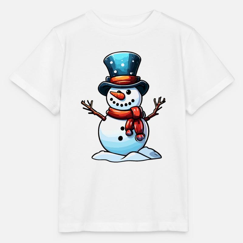 Schneemann / Winter / Schnee / Comic / kalt - Stanley/Stella Kinder T-Shirt MINI CREATOR  - Weiß