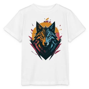 Night wolf - Stanley/Stella MINI CREATOR Kids’ T-Shirt - white - Front - Maike (125cm)