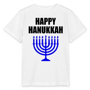 HAPPY HANUKKAH - T-shirt bio MINI CREATOR Stanley/Stella Enfant - blanc - Devant - Maike (125cm)