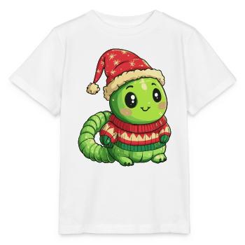 Wurm Weihnachten - Stanley/Stella Kinder T-Shirt MINI CREATOR  - Weiß - Vorne - Maike (125cm)