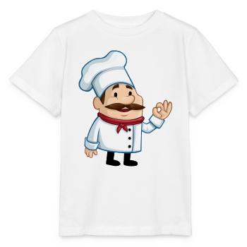 koch chef baker baecker kitchen kueche1 - Stanley/Stella Kinder T-Shirt MINI CREATOR  - Weiß - Vorne - Maike (125cm)