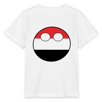 Countryball pays Patrie Yémen - T-shirt bio MINI CREATOR Stanley/Stella Enfant - blanc - Devant - Maike (125cm)