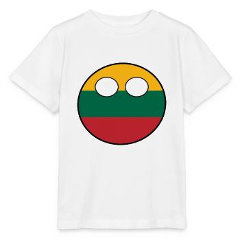 Countryball Pays Patrie Lituanie - T-shirt bio MINI CREATOR Stanley/Stella Enfant - blanc - Devant - Maike (125cm)