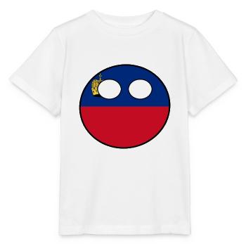 Countryball Pays Patrie Liechtenstein - T-shirt bio MINI CREATOR Stanley/Stella Enfant - blanc - Devant - Maike (125cm)