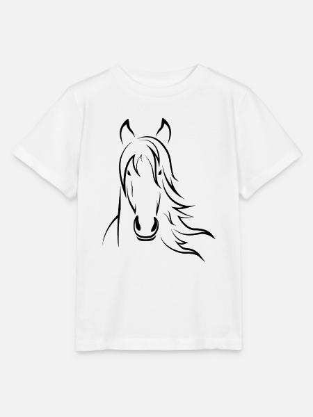 Pferdekopf - Stanley/Stella Kinder T-Shirt MINI CREATOR - Weiß