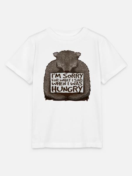 Sorry, ich war hungrig. - Stanley/Stella Kinder T-Shirt MINI CREATOR  - Weiß