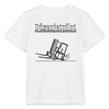 Düsenjetpilot - Stanley/Stella Kinder T-Shirt MINI CREATOR  - Weiß - Vorne - Maike (125cm)