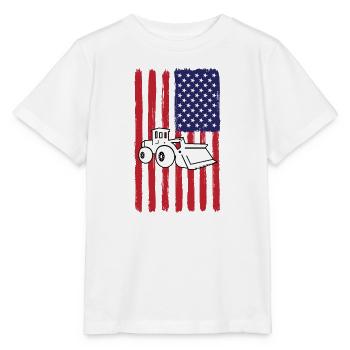 USA Chargeuse sur pneus Amérique - T-shirt bio MINI CREATOR Stanley/Stella Enfant - blanc - Devant - Maike (125cm)