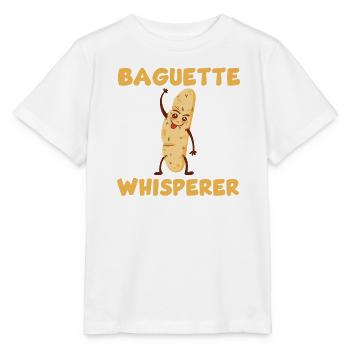 Baguette Chuchoteur - T-shirt bio MINI CREATOR Stanley/Stella Enfant - blanc - Devant - Maike (125cm)