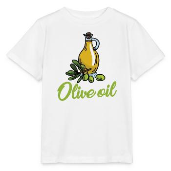 Huile d’olive - T-shirt bio MINI CREATOR Stanley/Stella Enfant - blanc - Devant - Maike (125cm)