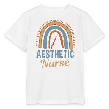 Ästhetische Krankenschwester Regenbogen - Stanley/Stella Kinder T-Shirt MINI CREATOR  - Weiß - Vorne - Maike (125cm)
