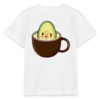 L’avocat baigne dans le café - T-shirt bio MINI CREATOR Stanley/Stella Enfant - blanc - Devant - Maike (125cm)