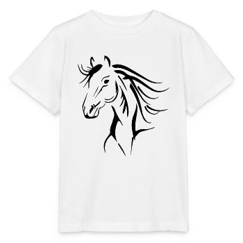 Beautiful horse - Stanley/Stella MINI CREATOR Kids’ T-Shirt - white - Front - Maike (125cm)