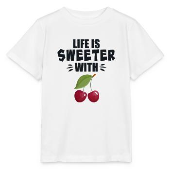 Life Is Sweeter With Cherry - Stanley/Stella MINI CREATOR Kids’ T-Shirt - white - Front - Maike (125cm)