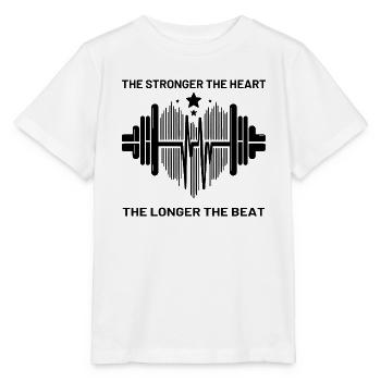 Fitness Skyline Hanteln und Sterne - Stanley/Stella Kinder T-Shirt MINI CREATOR  - Weiß - Vorne - Maike (125cm)