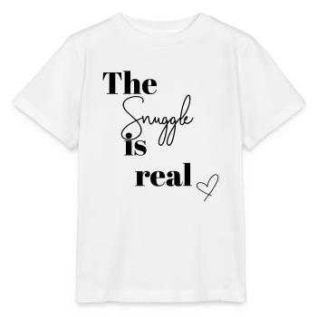 snuggle is real - Stanley/Stella MINI CREATOR Kids’ T-Shirt - white - Front - Maike (125cm)