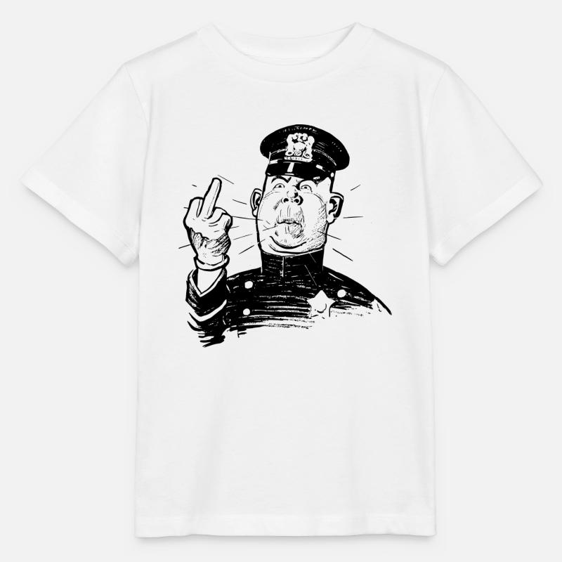 Police - Stanley/Stella Kinder T-Shirt MINI CREATOR  - Weiß