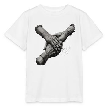 Holding hands - Stanley/Stella MINI CREATOR Kids’ T-Shirt - white - Front - Maike (125cm)