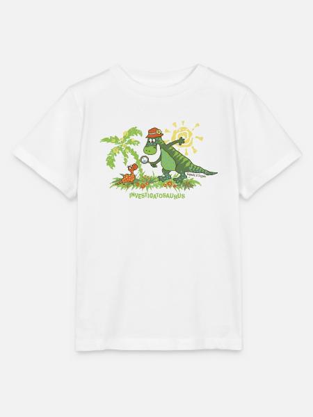 Investigatosaurus - Stanley/Stella Kinder T-Shirt MINI CREATOR - Weiß