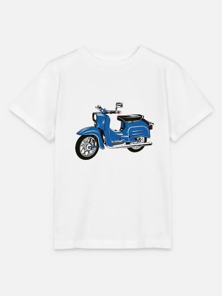 Simson Schwalbe blau - Stanley/Stella Kinder T-Shirt MINI CREATOR - Weiß