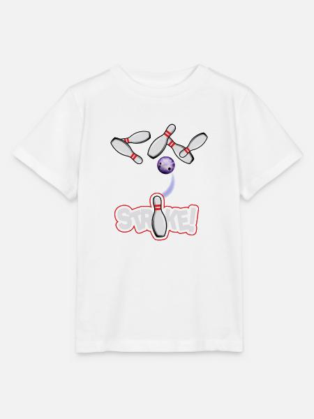 Bowling Strike - Stanley/Stella Kinder T-Shirt MINI CREATOR - Weiß