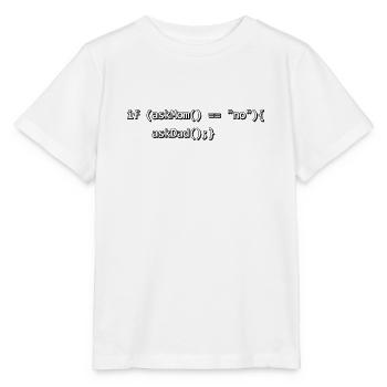 If IF mother father nerd source code programmer - Stanley/Stella MINI CREATOR Kids’ T-Shirt - white - Front - Maike (125cm)