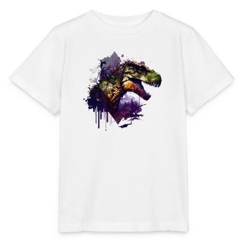 Watercolour T Rex - Stanley/Stella MINI CREATOR Kids’ T-Shirt - white - Front - Maike (125cm)
