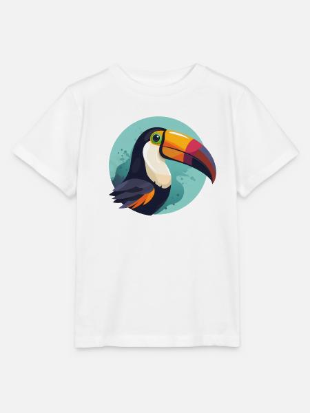 Tukan mit Hintergrund - Stanley/Stella Kinder T-Shirt MINI CREATOR  - Weiß
