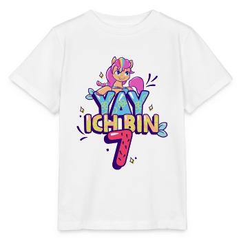 My Little Pony Geburtstag Yay Ich Bin 7 - Stanley/Stella Kinder T-Shirt MINI CREATOR  - Weiß - Vorne - Maike (125cm)