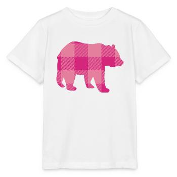 Enfant Ours Animal Cadeau Fille Noël Rose - T-shirt bio MINI CREATOR Stanley/Stella Enfant - blanc - Devant - Maike (125cm)