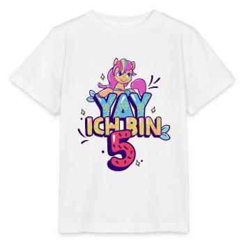 My Little Pony Geburtstag Yay Ich Bin 5 - Stanley/Stella Kinder T-Shirt MINI CREATOR  - Weiß - Vorne - Maike (125cm)