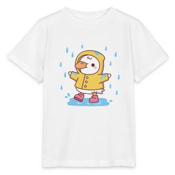Cute Ducky In Yellow Raincoat - Stanley/Stella MINI CREATOR Kids’ T-Shirt - white - Front - Maike (125cm)