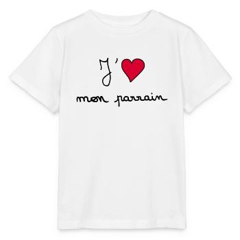 J'aime mon parrain - T-shirt bio MINI CREATOR Stanley/Stella Enfant - blanc - Devant - Maike (125cm)