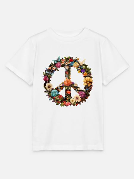 Peace Symbol, Friedenszeichen, Frieden, Freiheit - Stanley/Stella Kinder T-Shirt MINI CREATOR - Weiß