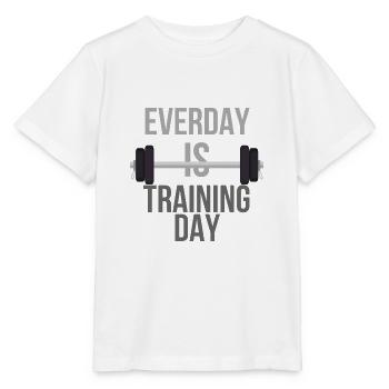 Training, training, fitness, bodybuilding, - Stanley/Stella Kinder-T-shirt MINI CREATOR  - wit - Voor - Maike (125cm)