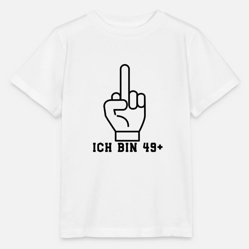 Ich bin 49+ nicht fünzfig Stinkefinger - Stanley/Stella Kinder T-Shirt MINI CREATOR  - Weiß