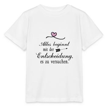It all starts with the decision - Stanley/Stella MINI CREATOR Kids’ T-Shirt - white - Front - Maike (125cm)