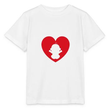 Liebe Herz Baby Silhouette Geschenk - Stanley/Stella Kinder T-Shirt MINI CREATOR  - Weiß - Vorne - Maike (125cm)