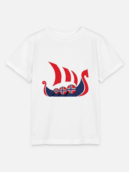 Wikingerschiff Norway Geschenk - Stanley/Stella Kinder T-Shirt MINI CREATOR - Weiß