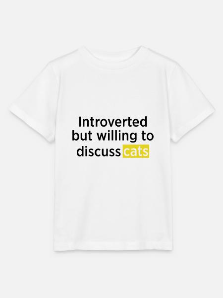 Katzenliebhaber Introvert Spruch Geschenk - Stanley/Stella Kinder T-Shirt MINI CREATOR - Weiß