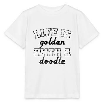 La vie est d'or avec un cadeau de griffonnage - T-shirt bio MINI CREATOR Stanley/Stella Enfant - blanc - Devant - Maike (125cm)