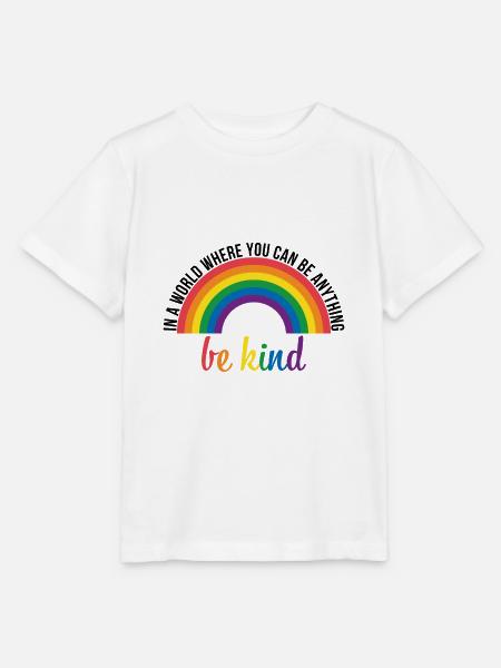 Be Kind Spruch Rechte Toleranz Geschenk - Stanley/Stella Kinder T-Shirt MINI CREATOR - Weiß