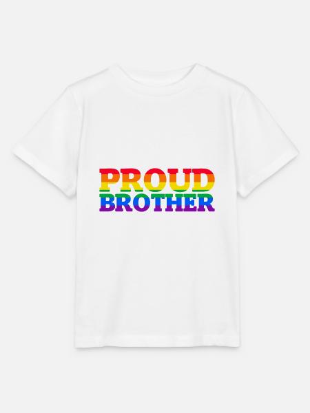 Proud Brother LGBT Geschenk - Stanley/Stella Kinder T-Shirt MINI CREATOR  - Weiß
