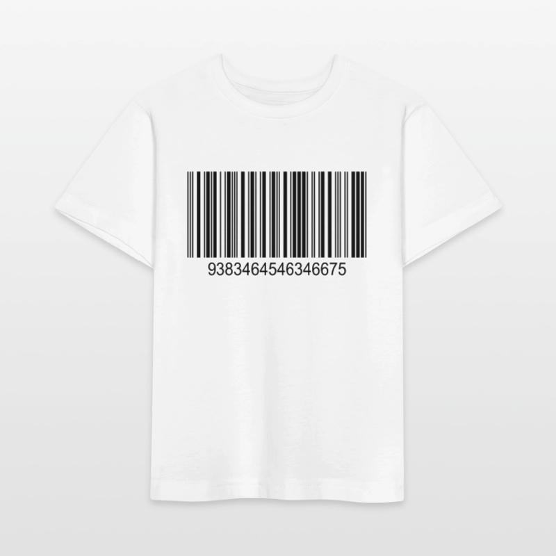 Code barres / code-barres en noir avec des chiffres T-shirt bio MINI CREATOR Stanley/Stella Enfant