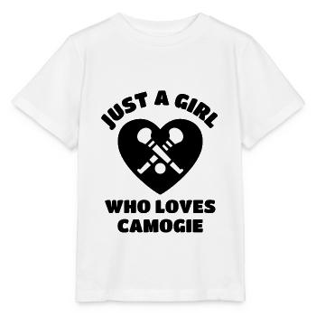 Just a girl who loves camogie. - Stanley/Stella MINI CREATOR Kids’ T-Shirt - white - Front - Maike (125cm)