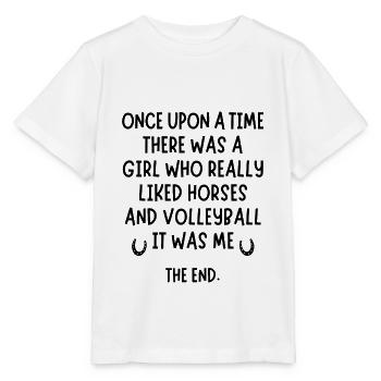 A girl who really liked Volleyball and Horses. - Stanley/Stella MINI CREATOR Kids’ T-Shirt - white - Front - Maike (125cm)