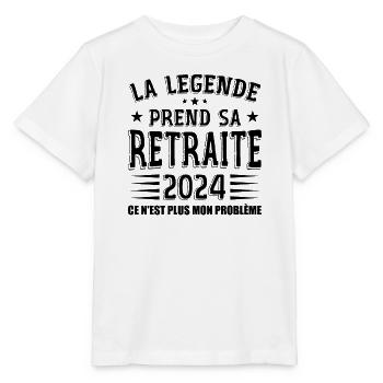 Retraite, Retraité, Retraitée - T-shirt bio MINI CREATOR Stanley/Stella Enfant - blanc - Devant - Maike (125cm)
