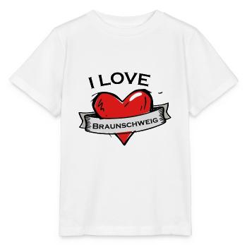 Braunschweig - Ich liebe Stadtnamen in Tattoo Stil - Stanley/Stella Kinder T-Shirt MINI CREATOR  - Weiß - Vorne - Maike (125cm)